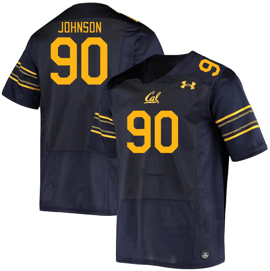 Men #90 Brett Johnson California Golden Bears College Football Jerseys Stitched Sale-Navy